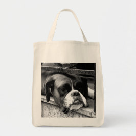 Boxer hond op vensterbank GTCNM Tote Bag