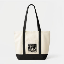 Boxer hond op vensterbank itcna tote bag