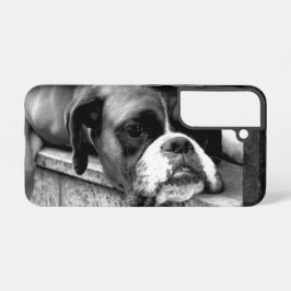 Boxer hond op vensterbank SGCNM Samsung Galaxy Hoesje
