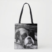 Boxer hond op vensterbank stcna tote bag (Voorkant)
