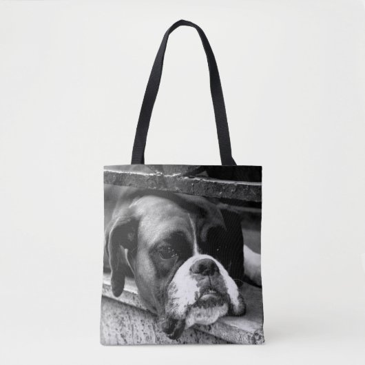 Boxer hond op vensterbank stcna tote bag (Voorkant)