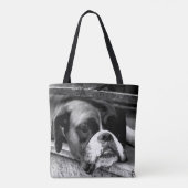 Boxer hond op vensterbank stcna tote bag (Achterkant)