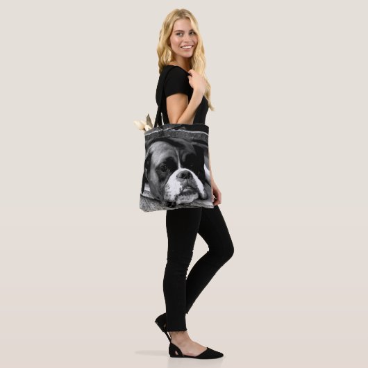 Boxer hond op vensterbank stcna tote bag (Op model)
