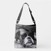 Boxer Hond Op Windowsill Bagcb Arc2 Crossbody Tas (Voorkant)