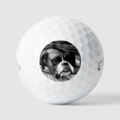Boxer Hond Op Windowsill CSS GBCNM Golfballen (Voorkant)