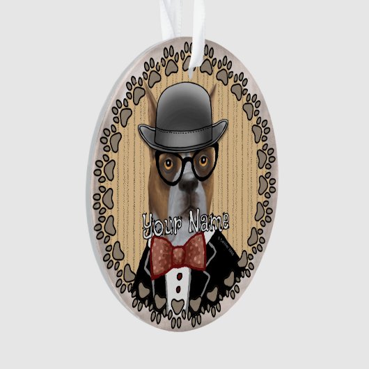Boxer Hond Ornament (voorkant)
