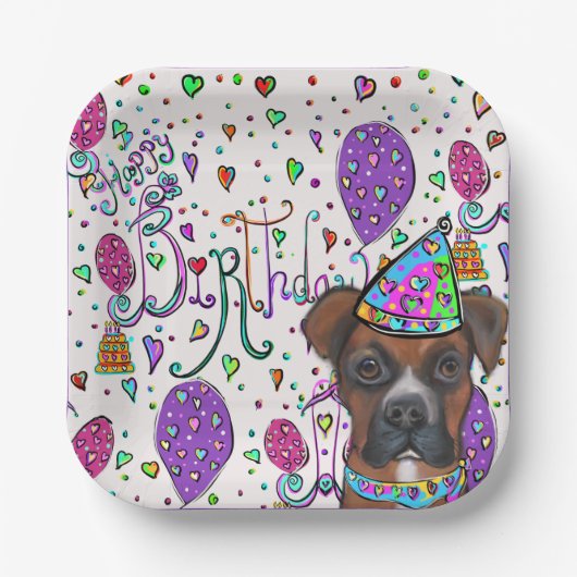 Boxer Hond Papieren Bordje (Voorkant)