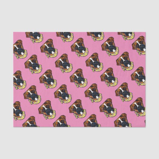 Boxer Hond Pasen Tissuepapier (Voorkant)