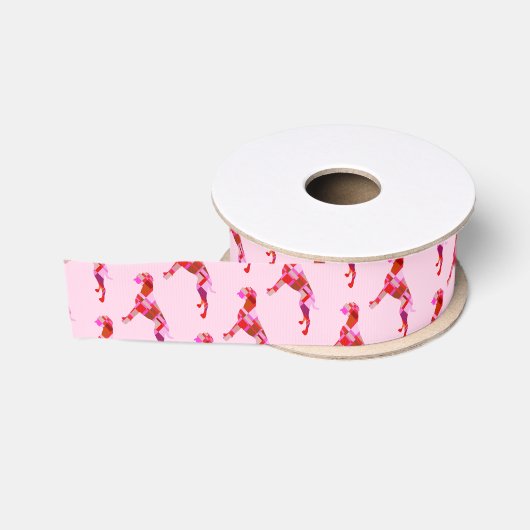 Boxer hond Patroon Grosgrain Lint (Spoel)