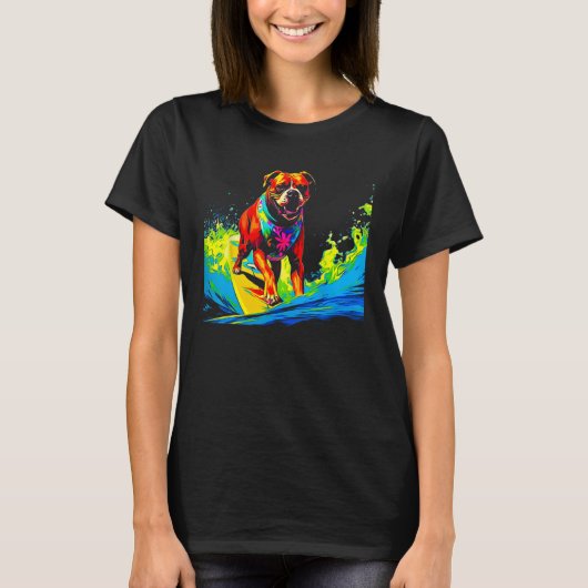 Boxer Hond Pop Surf T-shirt (Voorkant)