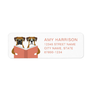 Boxer Hond Retour Adres Labels