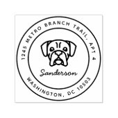 Boxer hond retour adres stempel zelf-inkt (Design)