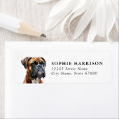 Boxer Hond Retouradreslabels Etiket (Insitu)