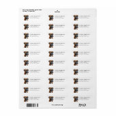 Boxer Hond Retouradreslabels Etiket (Full Sheet)