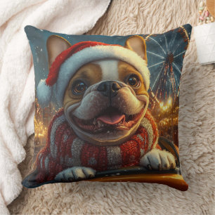 Boxer Hond Roller Coaster Kerstmis Kussen