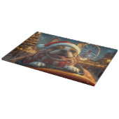 Boxer Hond Roller Coaster Kerstmis Snijplank (Hoek)