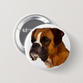 Boxer-hond Ronde Button 5,7 Cm (Voorkant /achterkant)