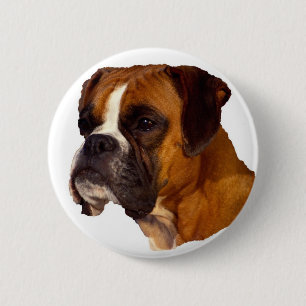 Boxer-hond Ronde Button 5,7 Cm