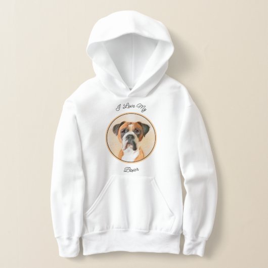 Boxer Hond Schilderen Onbijgesneden Originele Dier (Laagn)