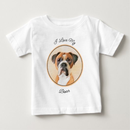 Boxer Hond Schilderen Onbijgesneden Originele Dier (Voorkant)