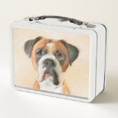 Boxer Hond Schilderen Onbijgesneden Originele Dier (Achterkant)