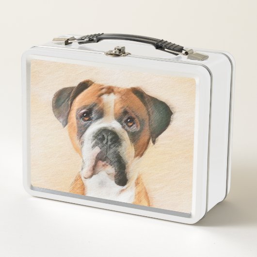 Boxer Hond Schilderen Onbijgesneden Originele Dier (Voorkant)