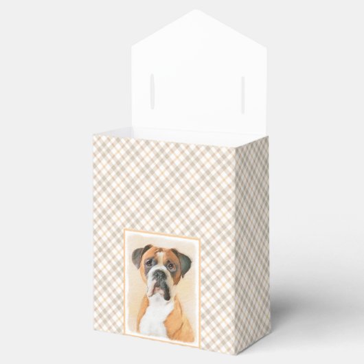 Boxer Hond Schilderen Onbijgesneden Originele Dier Bedankdoosjes (Geopend)
