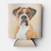 Boxer Hond Schilderen Onbijgesneden Originele Dier Blikjeskoeler (Voorkant)