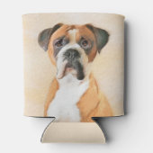 Boxer Hond Schilderen Onbijgesneden Originele Dier Blikjeskoeler (Achterkant)