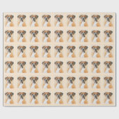 Boxer Hond Schilderen Onbijgesneden Originele Dier Cadeaupapier (Vlak)