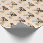 Boxer Hond Schilderen Onbijgesneden Originele Dier Cadeaupapier (Hoek)