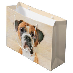 Boxer Hond Schilderen Onbijgesneden Originele Dier Groot Cadeauzakje