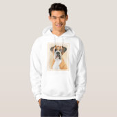 Boxer Hond Schilderen Onbijgesneden Originele Dier Hoodie (Voorkant volledig)