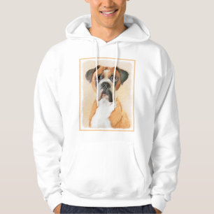Boxer Hond Schilderen Onbijgesneden Originele Dier Hoodie