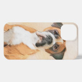 Boxer Hond Schilderen Onbijgesneden Originele Dier iPhone Hoesje (Achterkant horizontaal)