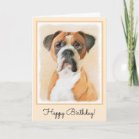 Boxer Hond Schilderen Onbijgesneden Originele Dier