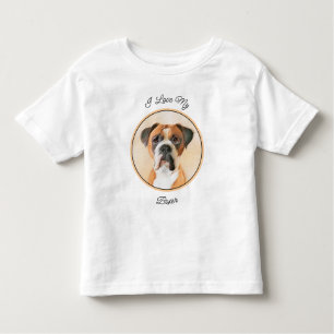 Boxer Hond Schilderen Onbijgesneden Originele Dier Kinder Shirts