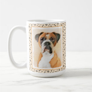 Boxer Hond Schilderen Onbijgesneden Originele Dier Koffiemok