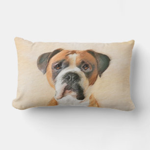 Boxer Hond Schilderen Onbijgesneden Originele Dier Kussen