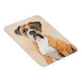Boxer Hond Schilderen Onbijgesneden Originele Dier Magneet (Rechterzijde)