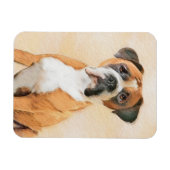 Boxer Hond Schilderen Onbijgesneden Originele Dier Magneet (Horizontaal)