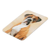 Boxer Hond Schilderen Onbijgesneden Originele Dier Magneet (Linkerzijde)