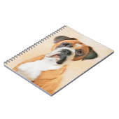Boxer Hond Schilderen Onbijgesneden Originele Dier Notitieboek (Linkerzijde)