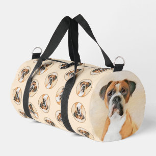 Boxer Hond Schilderen Onbijgesneden Originele Dier Plunjezak