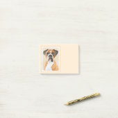 Boxer Hond Schilderen Onbijgesneden Originele Dier Post-it® Notes (Op bureau)