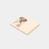 Boxer Hond Schilderen Onbijgesneden Originele Dier Post-it® Notes (Schuin)