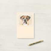Boxer Hond Schilderen Onbijgesneden Originele Dier Post-it® Notes (Op bureau)