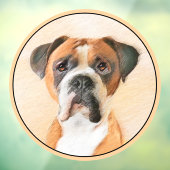 Boxer Hond Schilderen Onbijgesneden Originele Dier Raamsticker (Vel 3)