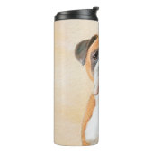 Boxer Hond Schilderen Onbijgesneden Originele Dier Thermosbeker (Gedraaid links)