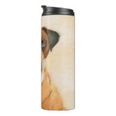 Boxer Hond Schilderen Onbijgesneden Originele Dier Thermosbeker (Geroteerd rechts)